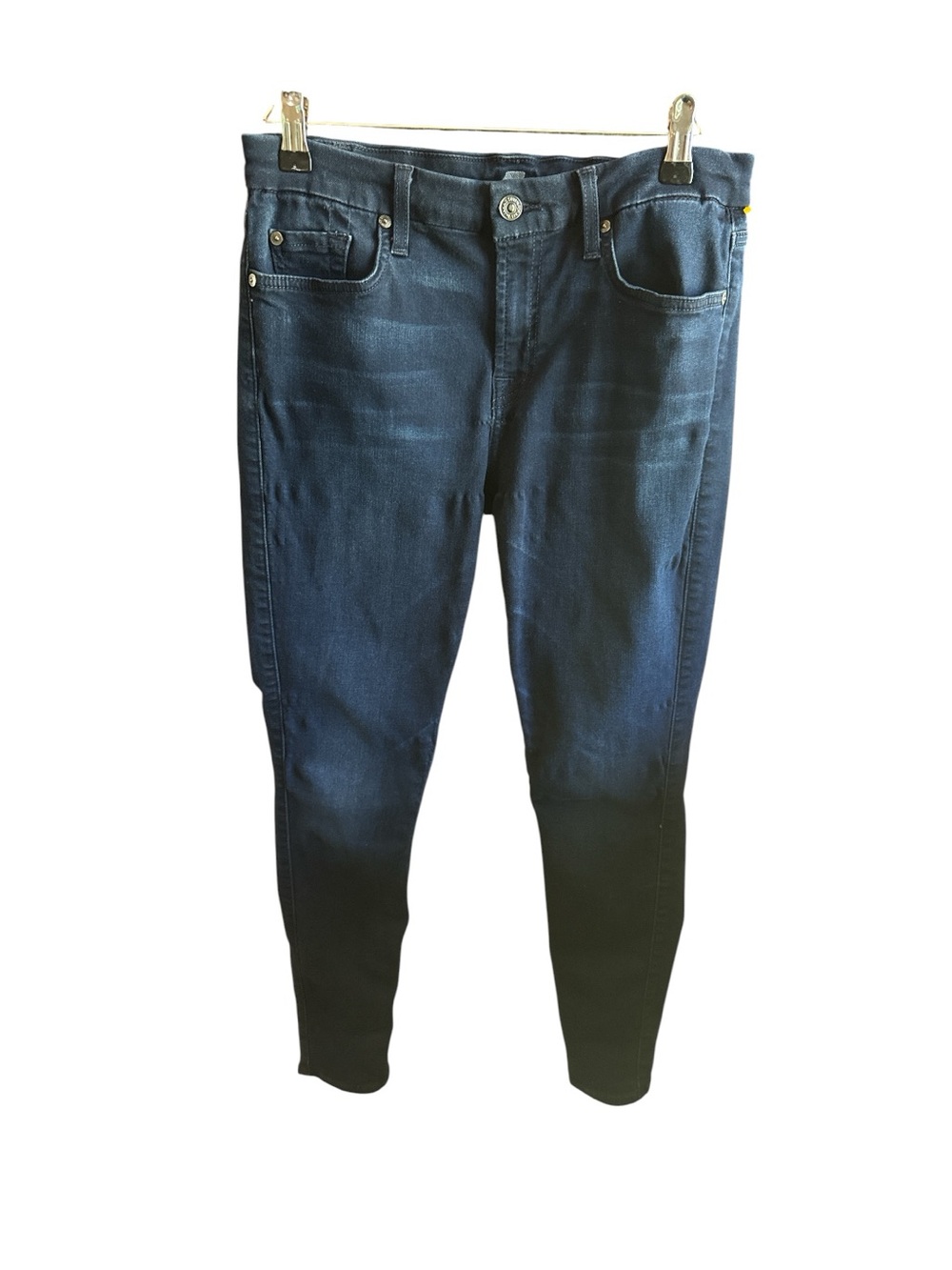 7 For All Mankind Women's 29 Dark Blue Skinny Jeans Casual Every Day Denim Pants